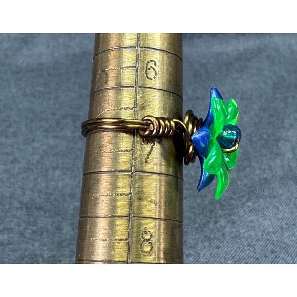 Halloween Green Earring and Ring Set - Picture 5 of 8